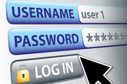 Username and password entry box