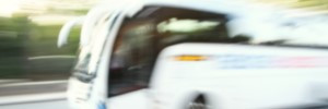 national express coach blurred suggesting speed.
