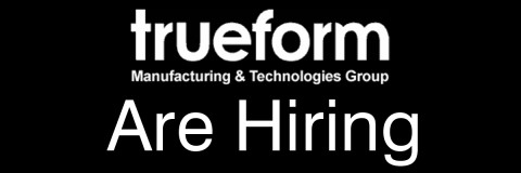 Trueform logo and text of Are Hiring